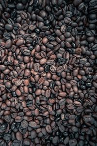 Full frame shot of roasted coffee beans