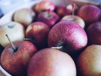 Close-up of apples for sale in market