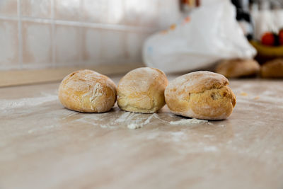 Close-up of bread on table