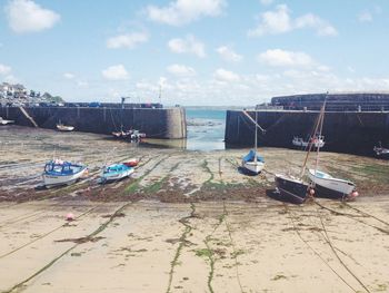 Boats in sea