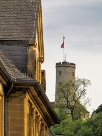 Low angle view of building against sky