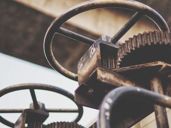 Close-up of bicycle wheel