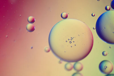 Close-up of bubbles in water