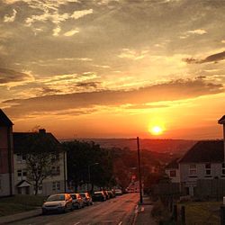 Road at sunset