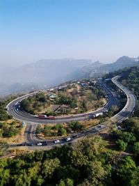 Drone view of khandala ghat 