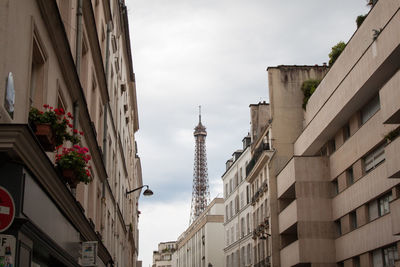 Low angle view of buildings in city