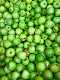 Full frame shot of green apples