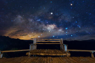 Scenic view of star field against sky at night