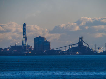 Steelworks landscape along tokyo bay