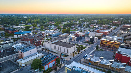 High angle view of cityscape