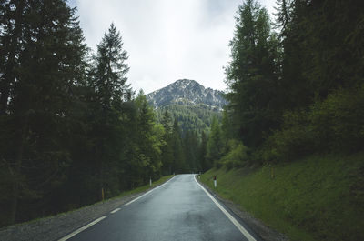 Road passing through mountains