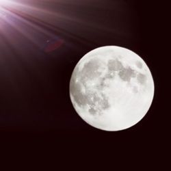 Close-up of moon against sky at night