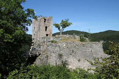 Old ruin building against sky