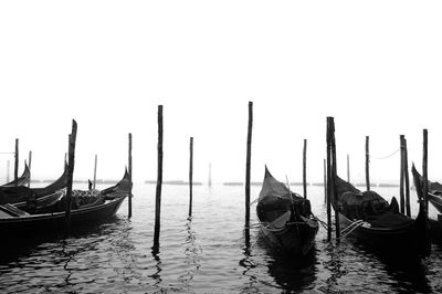 Boats in sea