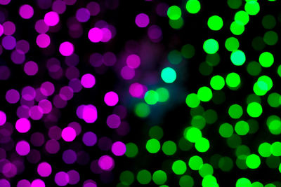 Defocused image of illuminated lights