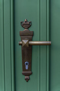 Close-up of door handle