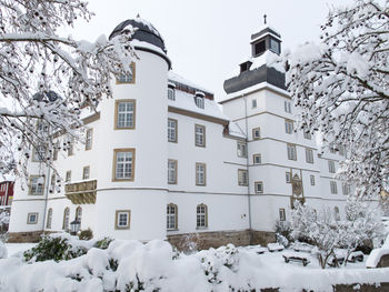 View of buildings in winter