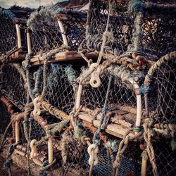 Full frame shot of fishing net