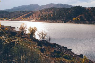 Scenic view of calm lake