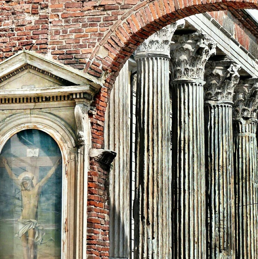 arch, architecture, built structure, religion, place of worship, history, building exterior, church, old, door, spirituality, window, indoors, architectural column, entrance, ornate, historic, day, column