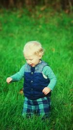 Boy in grass