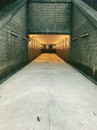 View of empty subway tunnel