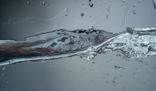 Close-up of water drops on glass