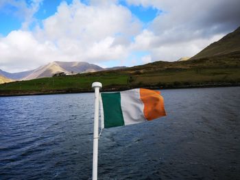 Irish flag in the wind 