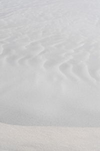 High angle view of snow on land