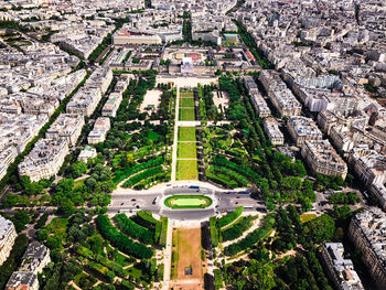 High angle view of building