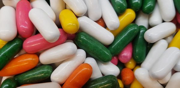 Full frame shot of multi colored candies