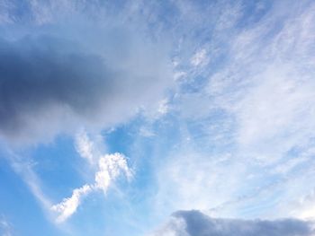 Low angle view of clouds in sky