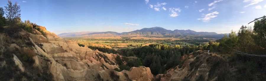 Panoramic view of landscape against sky