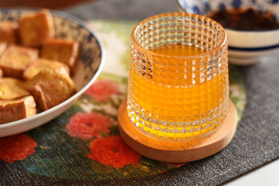 Close-up of food on table