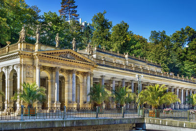 Mill colonnade is a large colonnade containing several hot springs, karlovy vary, czech republic