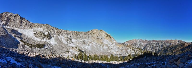 White pine lake trail salt lake valley in little cottonwood canyon, wasatch rocky mountain utah