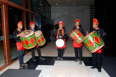 Group of people at music concert