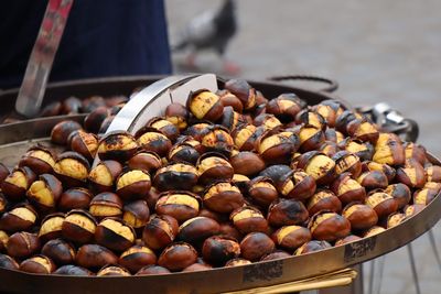 Close-up of shells for sale at market