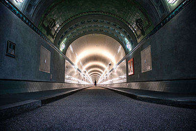 View of empty tunnel