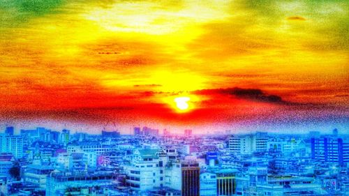 Sun shining through clouds