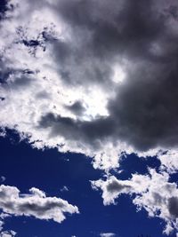 Low angle view of clouds in sky