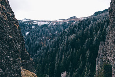 Scenic view of mountains against clear sky