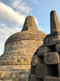 View of temple against cloudy sky