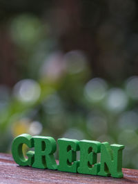 Close-up of text on leaf