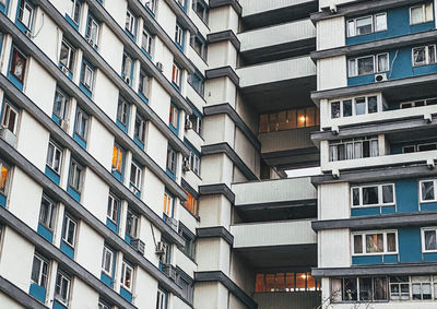 Low angle view of buildings in city