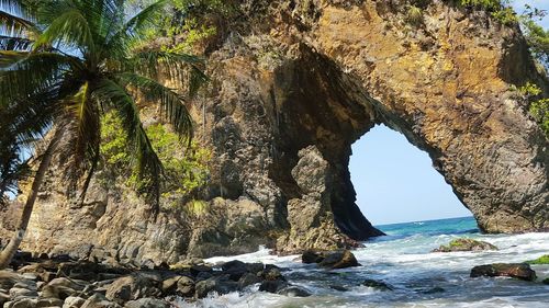 Rock formations in sea