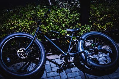 Bicycles parked on bicycle