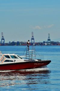 Boats in sea