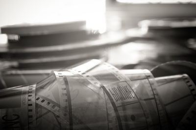 Close-up of piano keys