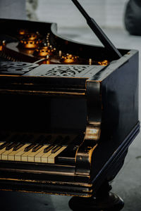 Close-up of piano